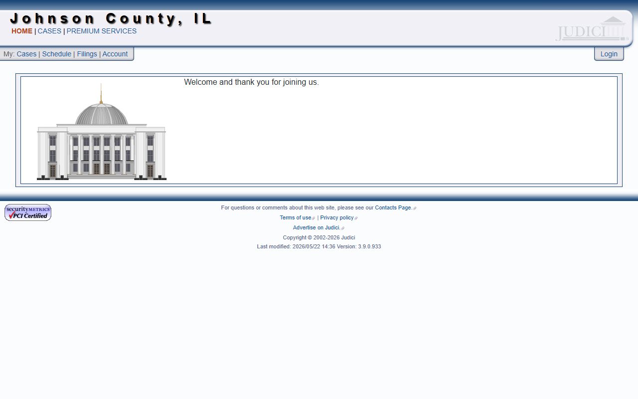 Judici Johnson County court records portal after a jail arrest